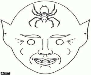 Coloriage Masque du monstre tarentule