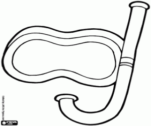Coloriage Masque pour plongeur