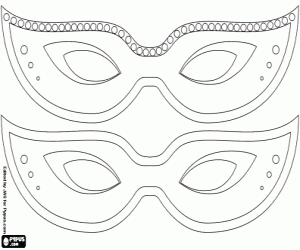 Coloriage Masques de Mascarade
