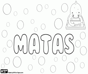 Coloriage Matas, nom lituanien pour garçon