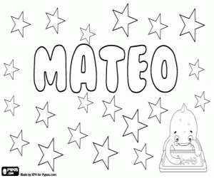 Coloriage Mateo, nom espagnol