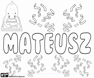 Coloriage Mateusz, nom polonais