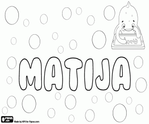 Coloriage Matija, nom slave