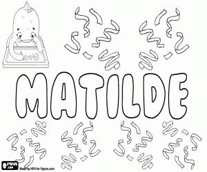 Coloriage Matilde, nom de jeune fille
