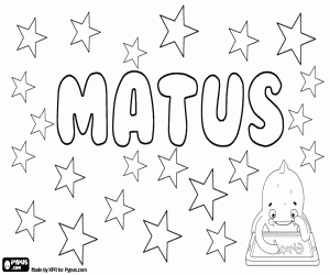 Coloriage Matus, nom masculin