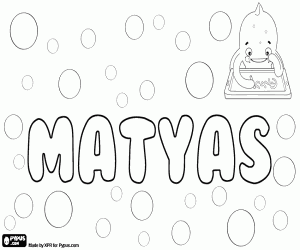 Coloriage Matyas, nom du garçon