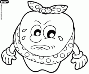 Coloriage Maux de dents, une dent malade