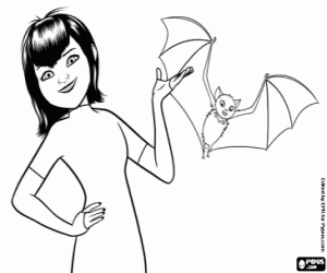 Coloriage Mavis et une chauve-souris