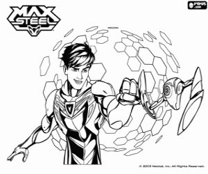 Coloriage Max Steel avec Steel
