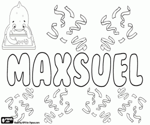 Coloriage Maxsuel, nom masculin