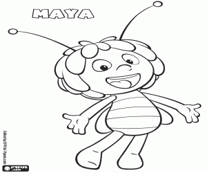 Coloriage Maya l’abeille, le personnage principal