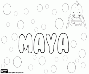 Coloriage Maya, nom dans de nombreuses langues