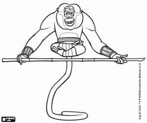 Coloriage Maître Singe, Kung Fu Panda