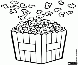 Coloriage Maïs soufflé