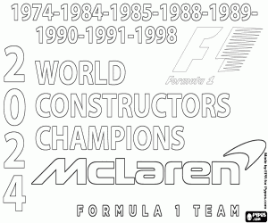 Coloriage McLaren, championne de F1 2024