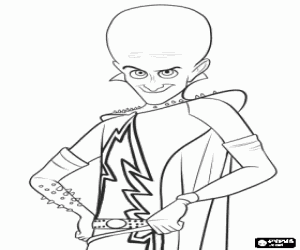 Coloriage Megamind, l'alien protagoniste