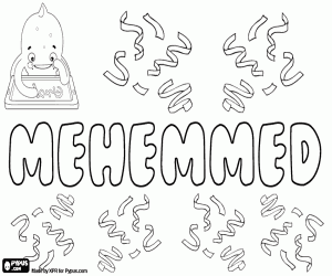 Coloriage Mehemmed, variante de Mehmed