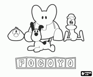 Coloriage Les meilleures amies de Pocoyo
