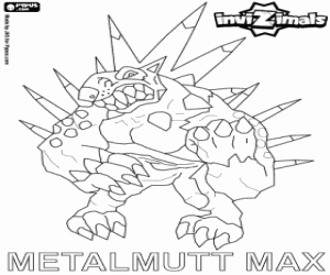 Coloriage Metalmutt Max, Invizimals