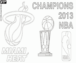 Coloriage Miami Heat Champion NBA 2013