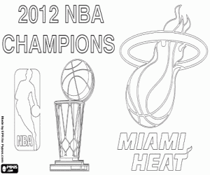 Coloriage Miami Heat Champion NBA de 2012