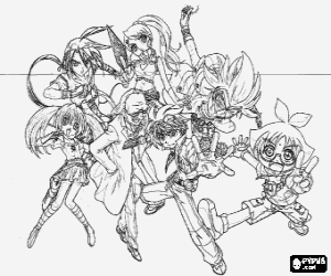 Coloriage Michael et Bakugan Brawlers