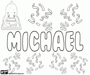 Coloriage Michael, nom dans plusieurs langues