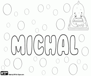 Coloriage Michal, nom en diverses langues