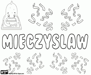 Coloriage Mieczyslaw, nom polonais