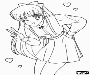 Coloriage Minako Aino ou Amélie est Sailor Venus