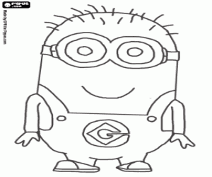 Coloriage Minion des deux yeux