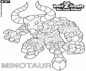 Coloriage Minotaur, Invizimals The Lost Tribes