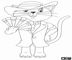 Coloriage Miss Harriet, un personnage d'Oui-Oui