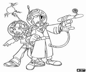 Coloriage La Mission du Gadget et Sophie