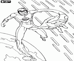 Coloriage Mister Fantastique, un super héros