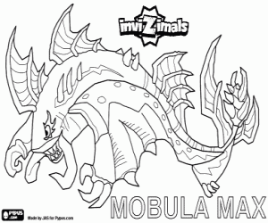 Coloriage Mobula Max, la sorcière de Invizimals