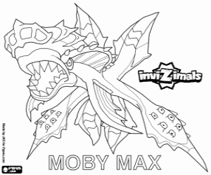 Coloriage Moby Max, un combattant Invizimals