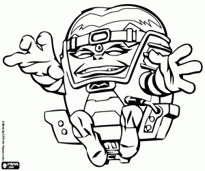 Coloriage MODOK, méchant de SuperHeroSquad