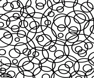 Coloriage Modèle abstrait avec des cercles
