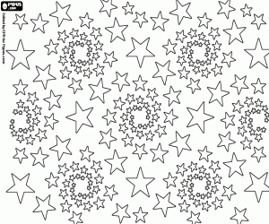 Coloriage Modèle de Noël avec des spirales étoiles