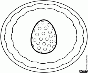 Coloriage Modèle pour le gâteau de Pâques