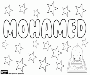 Coloriage Mohamed, variante de Muhammad