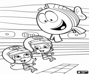 Coloriage Molly et Deema aux courses