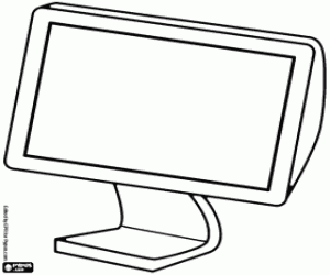 Coloriage Moniteur pour ordinateur