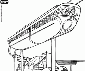 Coloriage Monorail suspendu à la Foire