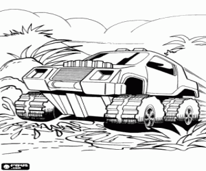 Coloriage Monster Truck, véhicule Hot Wheels
