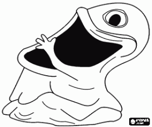 Coloriage Le monstre sans cerveau BOB