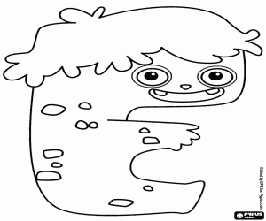 Coloriage Monstre de la lettre E