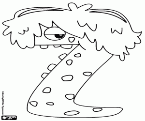 Coloriage Le monstre de la lettre Z