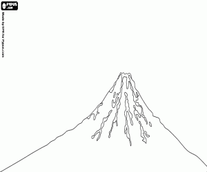 Coloriage Le Mont Fuji, un symbole du Japon